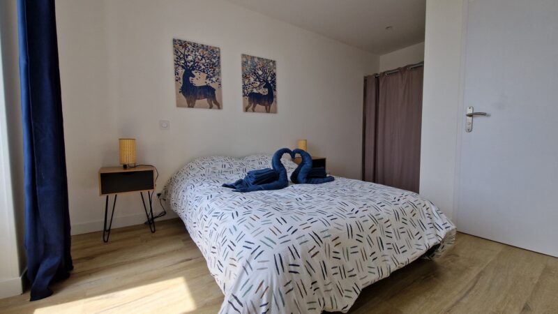Chambre 1 de l’appartement T3 à Brest, par Nestia